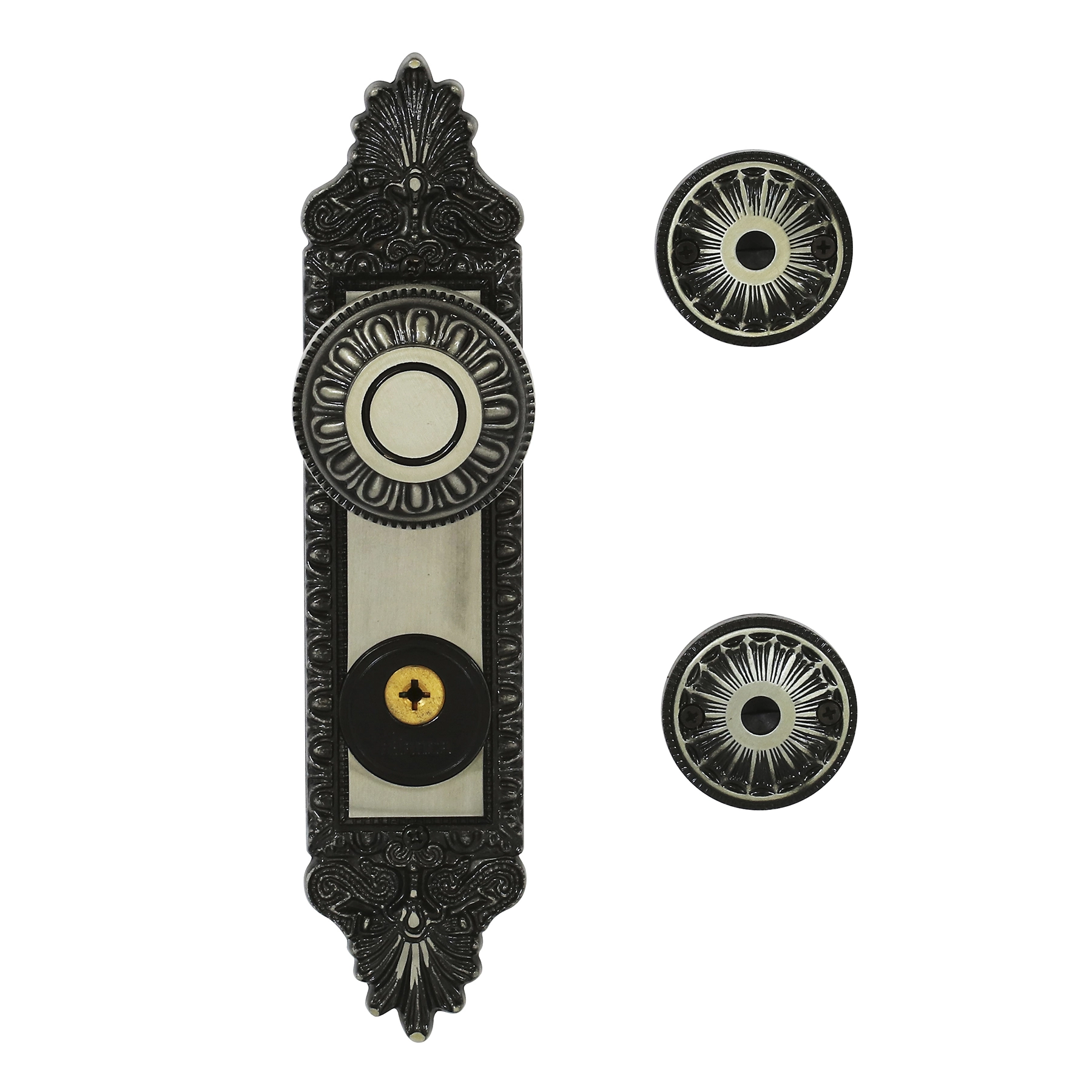 Fechadura Aliança Auxiliar para Porta de Entrada Antique 55mm Chave Tetra Trio Fort 55104 (ZT)