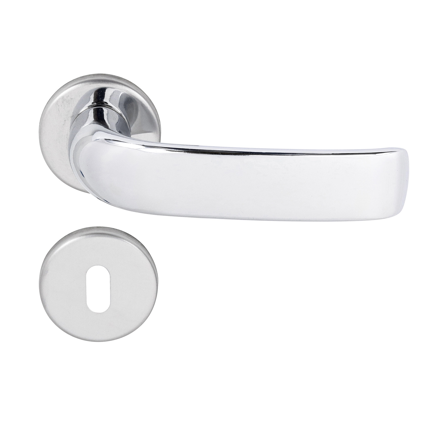 Fechadura Aliança para Porta Interna Cromado 40mm Chave Simples Home