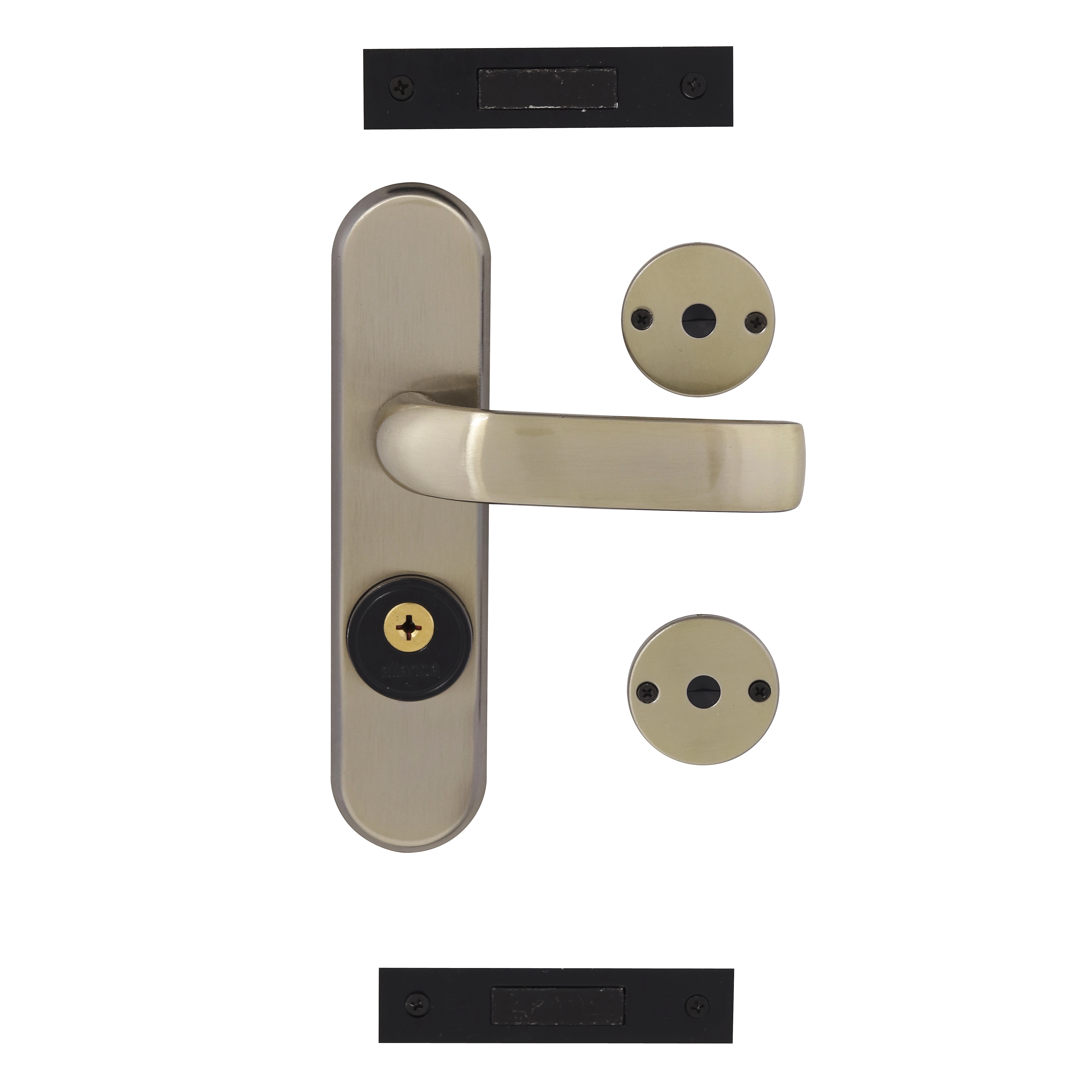 Fechadura Aliança para Porta de Entrada Latonado 40mm Chave Tetra Quadra 4170 ZT