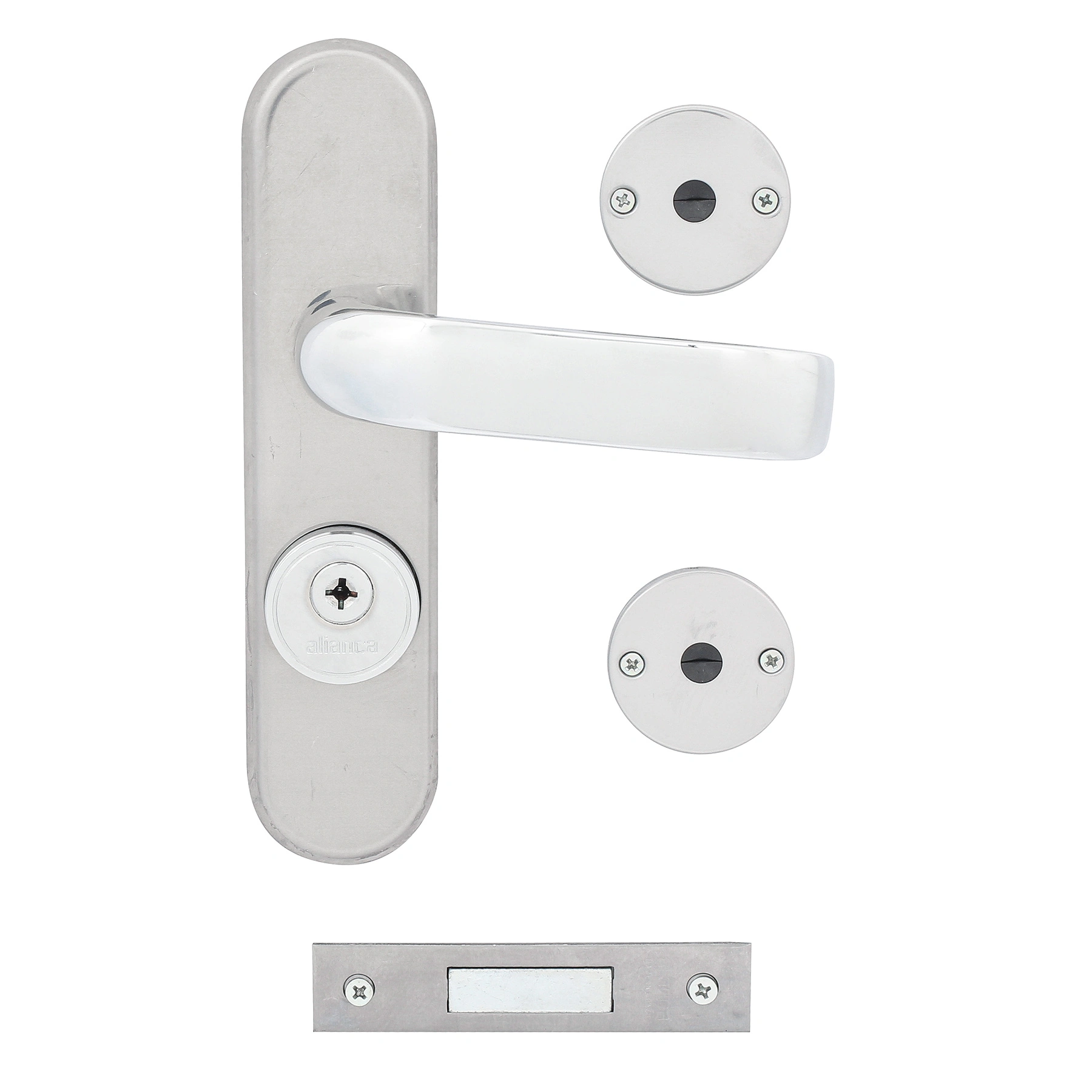 Fechadura Aliança para Porta de Entrada Cromado 40mm Chave Tetra Fort 4170 ZT