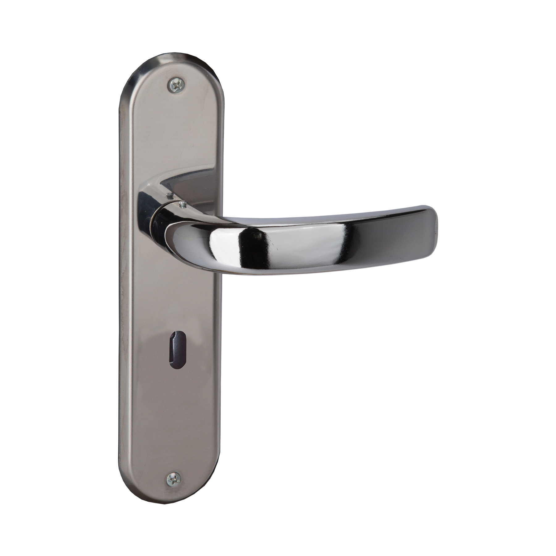 Fechadura Aliança para Porta Interna Cromado 40mm Chave Simples Galaxy