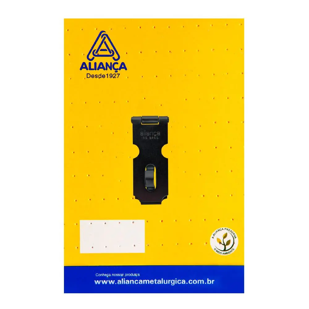 Cartela Porta Cadeado 51mm Preto Fosco Cartela Alianca