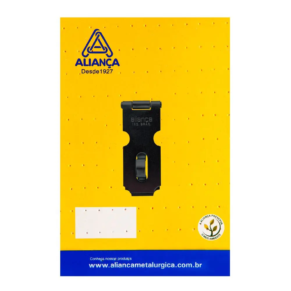 Cartela Porta Cadeado 63mm Preto Fosco Cartela Alianca