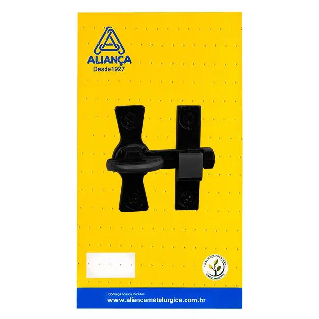 Cartela Tranqueta Bico Virado Zamac Preto Fosco Aliança Metalurgica