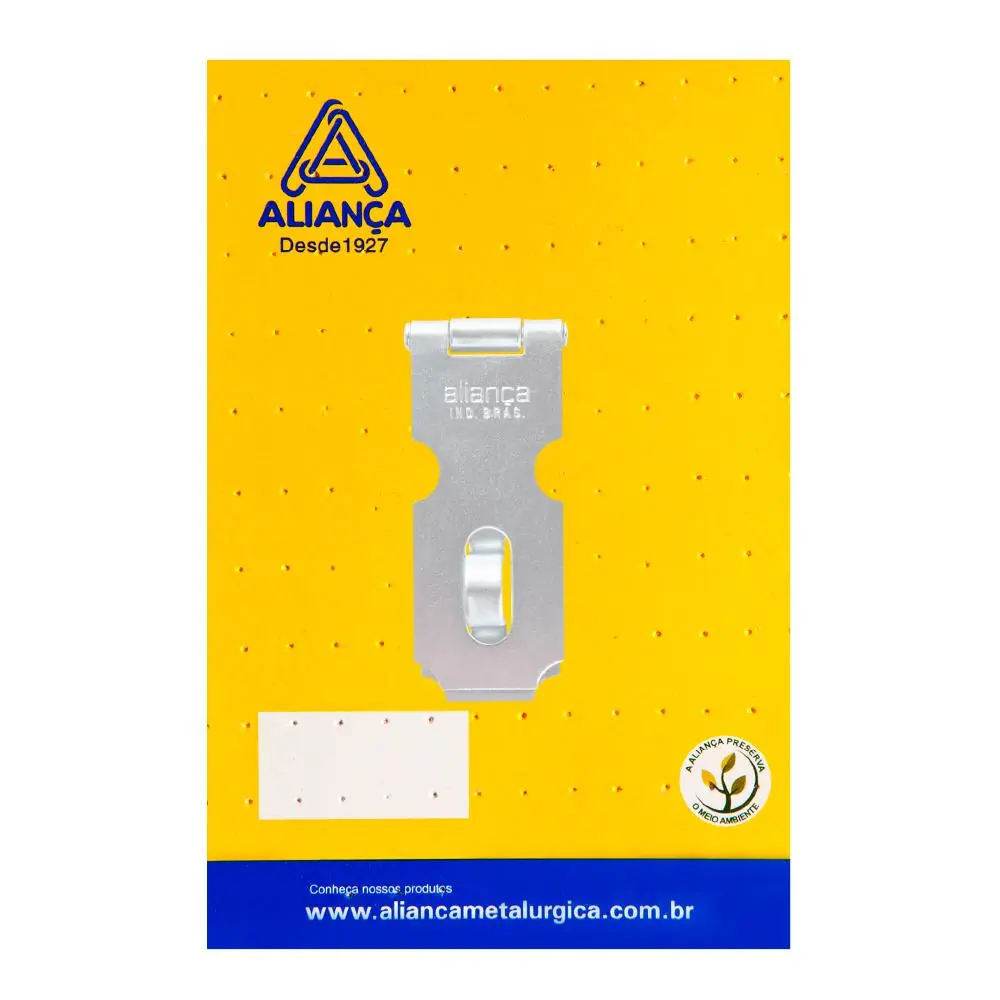 Cartela Porta Cadeado 89mm Branco Cartela Alianca