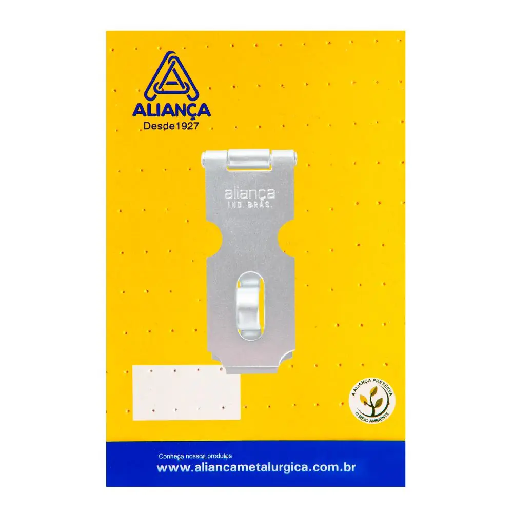 Cartela Porta Cadeado 114mm Branco Cartela Alianca