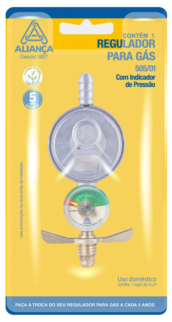 Regulador P/gas Manometro Pequeno