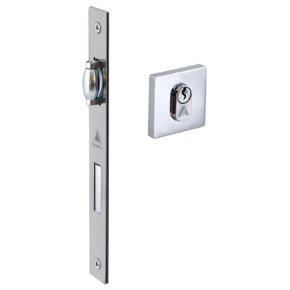 Fechadura Rolete Roseta Quadrada 55mm Cromado Alianca