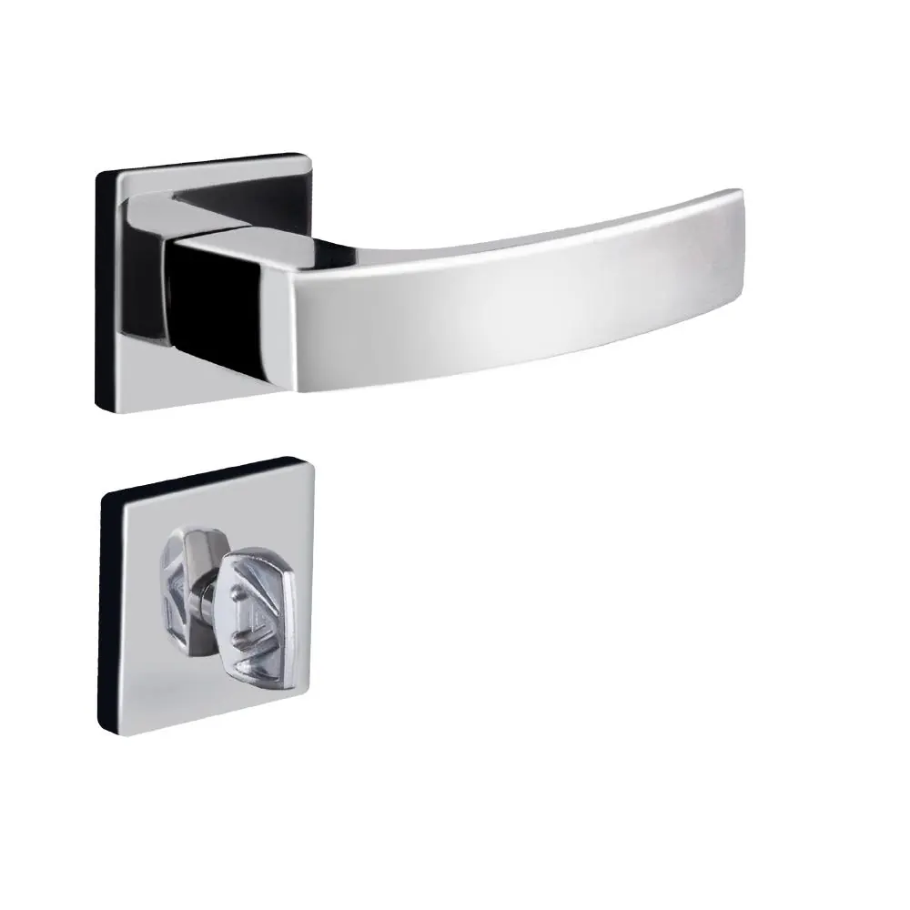 Fechadura Banheiro Quadratta Curva Roseta S40mm Cromado Alianca