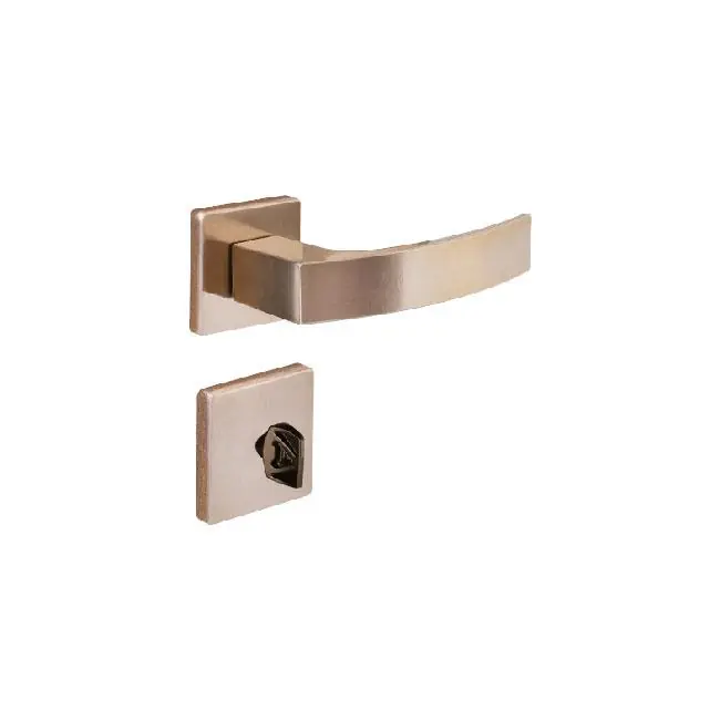 Fechadura Banheiro Quadratta Curva Roseta S40 Latonado Alianca