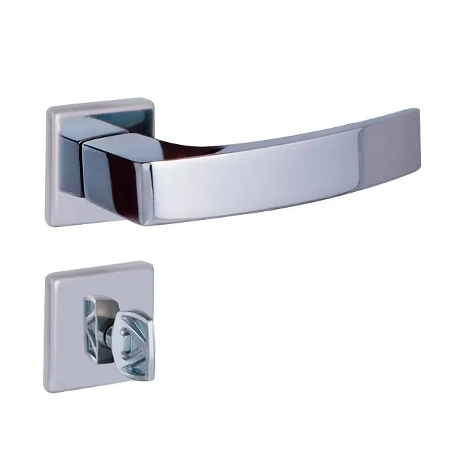 Fechadura Banheiro Quadratta Curva Roseta 55mm Cromado Alianca
