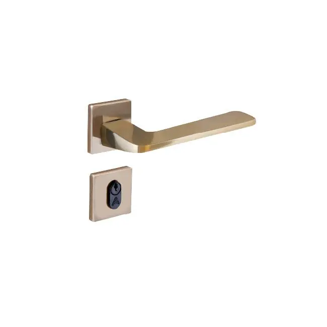 Fechadura Entrada Ultra Line Roseta S40 Bronze Latonado Alianca