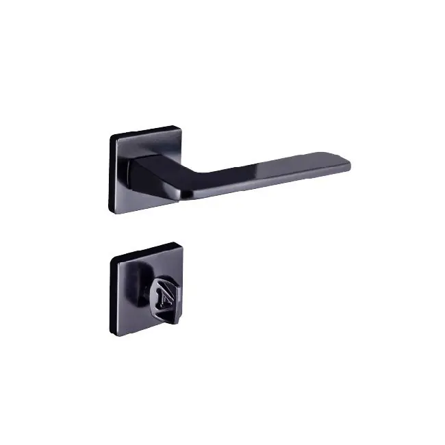 Fechadura Banheiro Ultra Line Roseta 55mm Preto Fosco Alianca