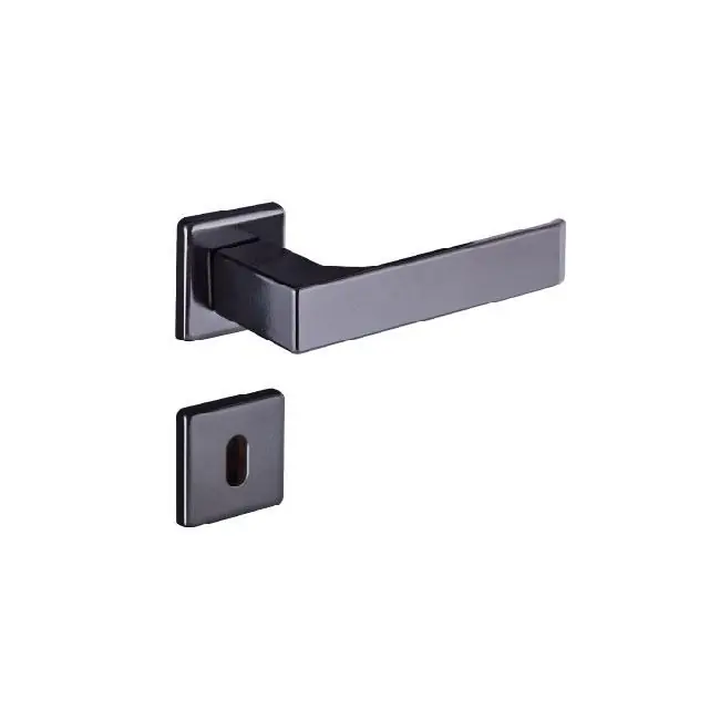 Fechadura Interna Quadratta Reta Roseta S40 Preto Fosco Alianca