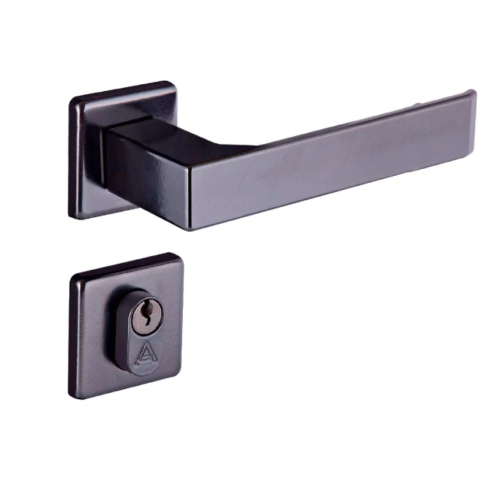 Fechadura Quadratta Reta Externa 5301 Preto 55mm Aliança