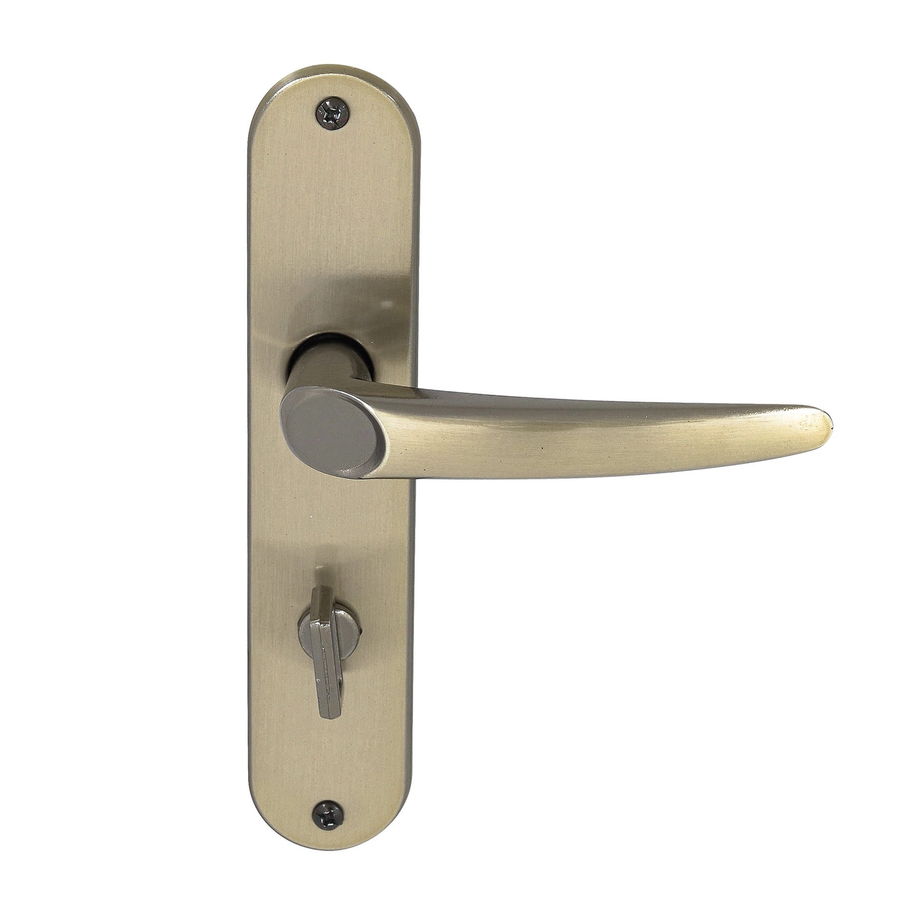 Fechadura para Porta do Banheiro Aliança JOY F-2800/46 Latonado 40mm Aço Chave Simples