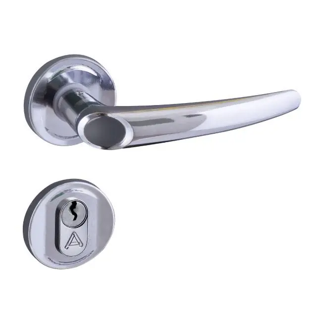 Fechadura Entrada Joy Roseta 40mm Inox Polido Alianca