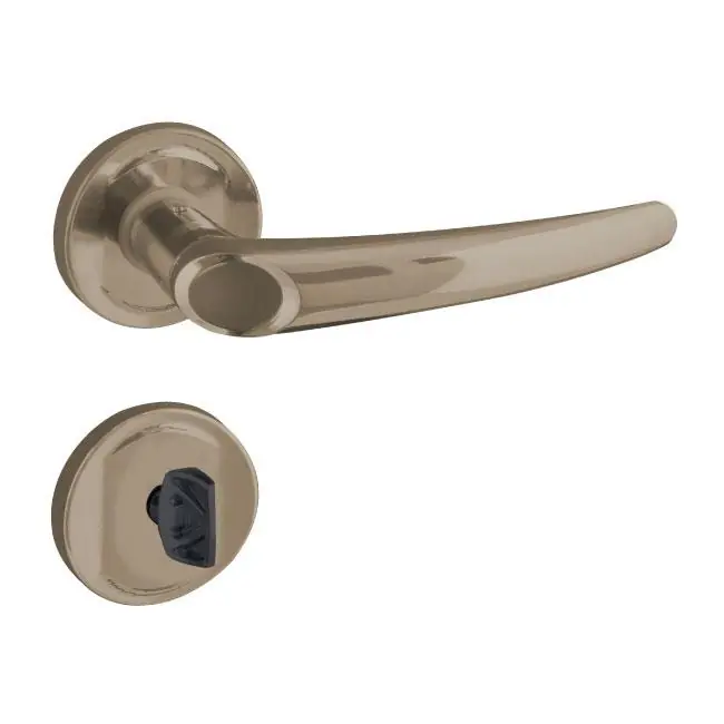 Fechadura Banheiro Joy Roseta 40mm Bronze Latonado Alianca