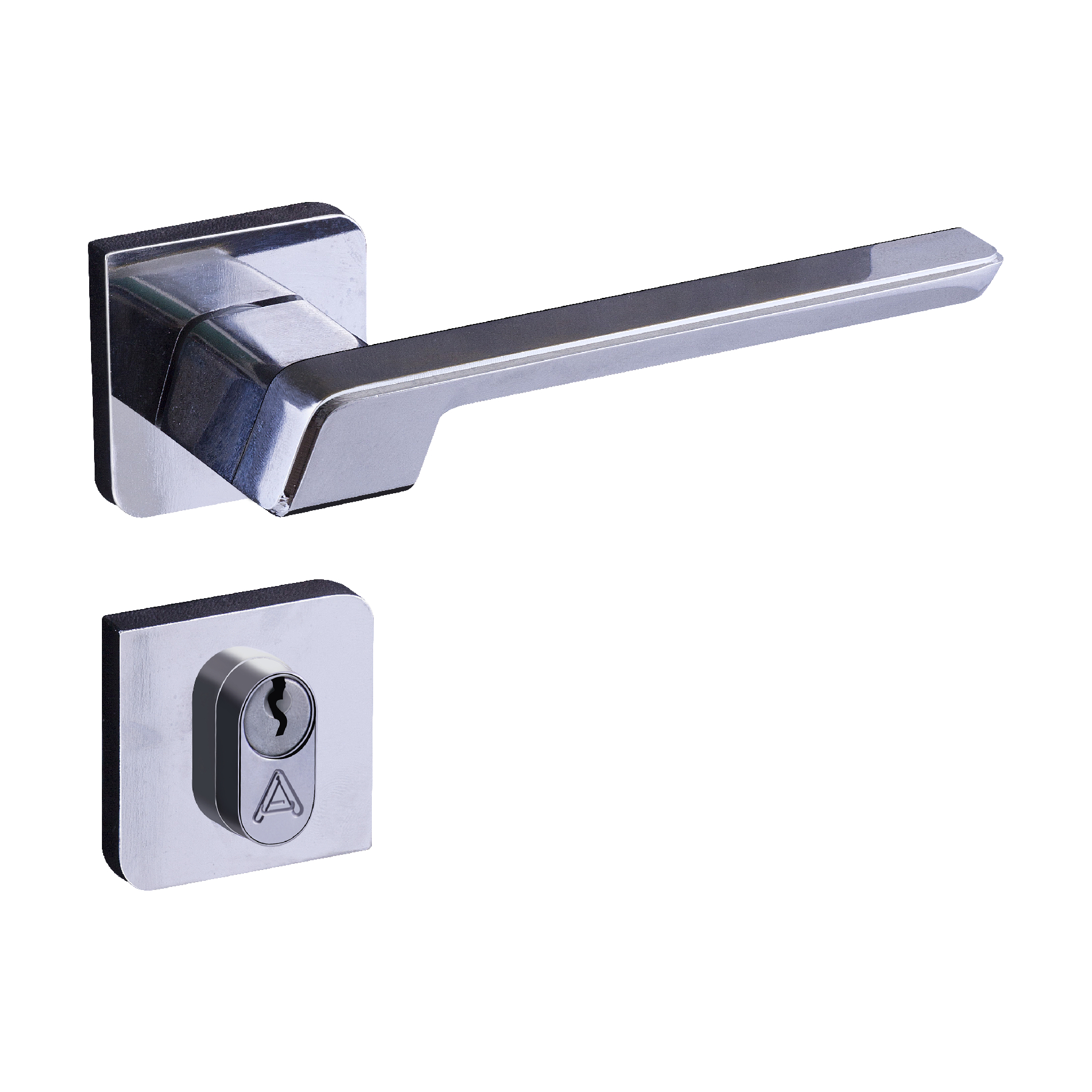 Fechadura Aliança para Porta de Entrada Cromado 40mm Chave Simples VEGA 4741
