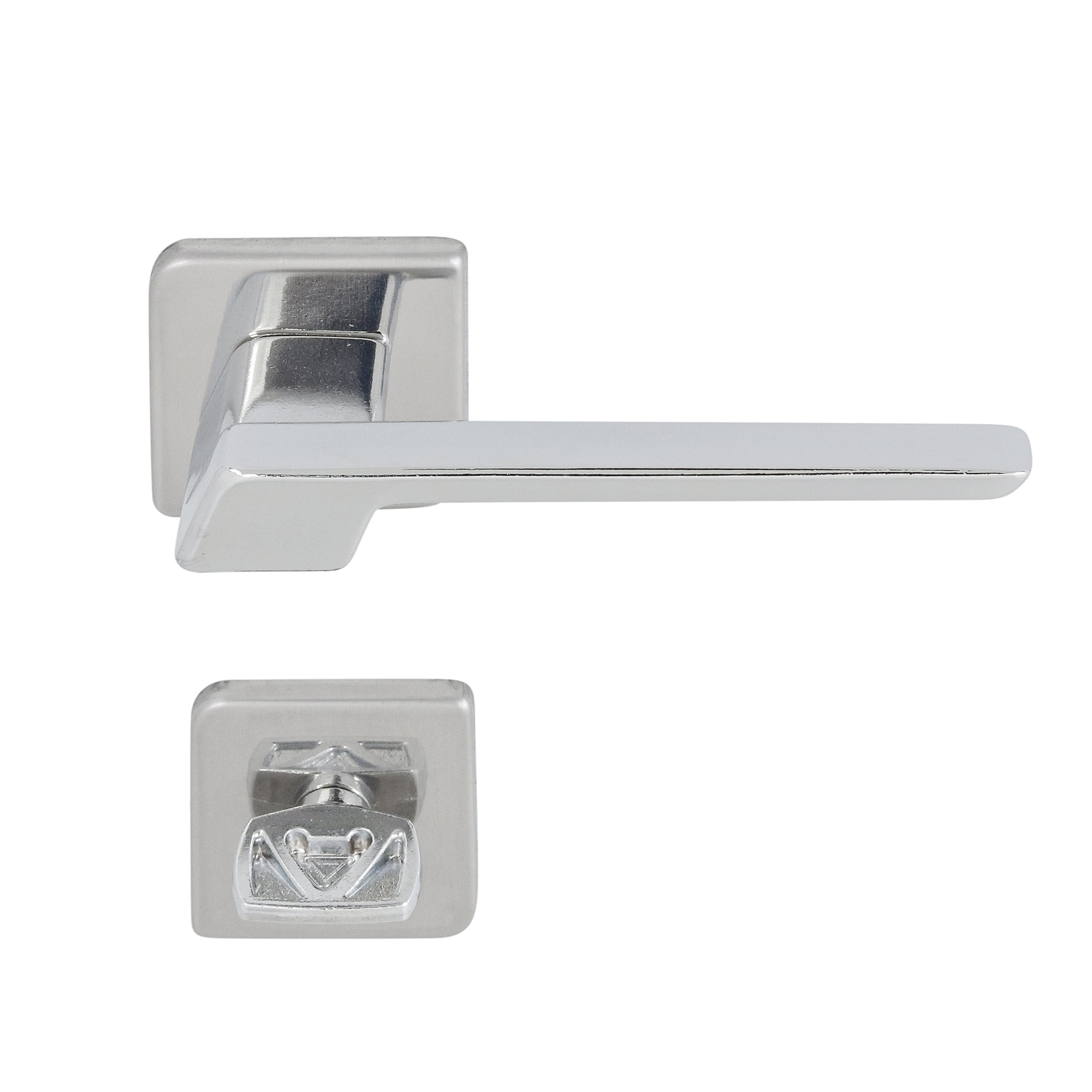 Fechadura Aliança para Porta do Banheiro Cromado 40mm Chave Simples VEGA 4743