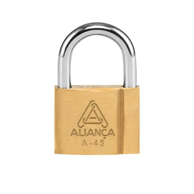 Cadeado De Latão Com Chaves 45mm Alianca