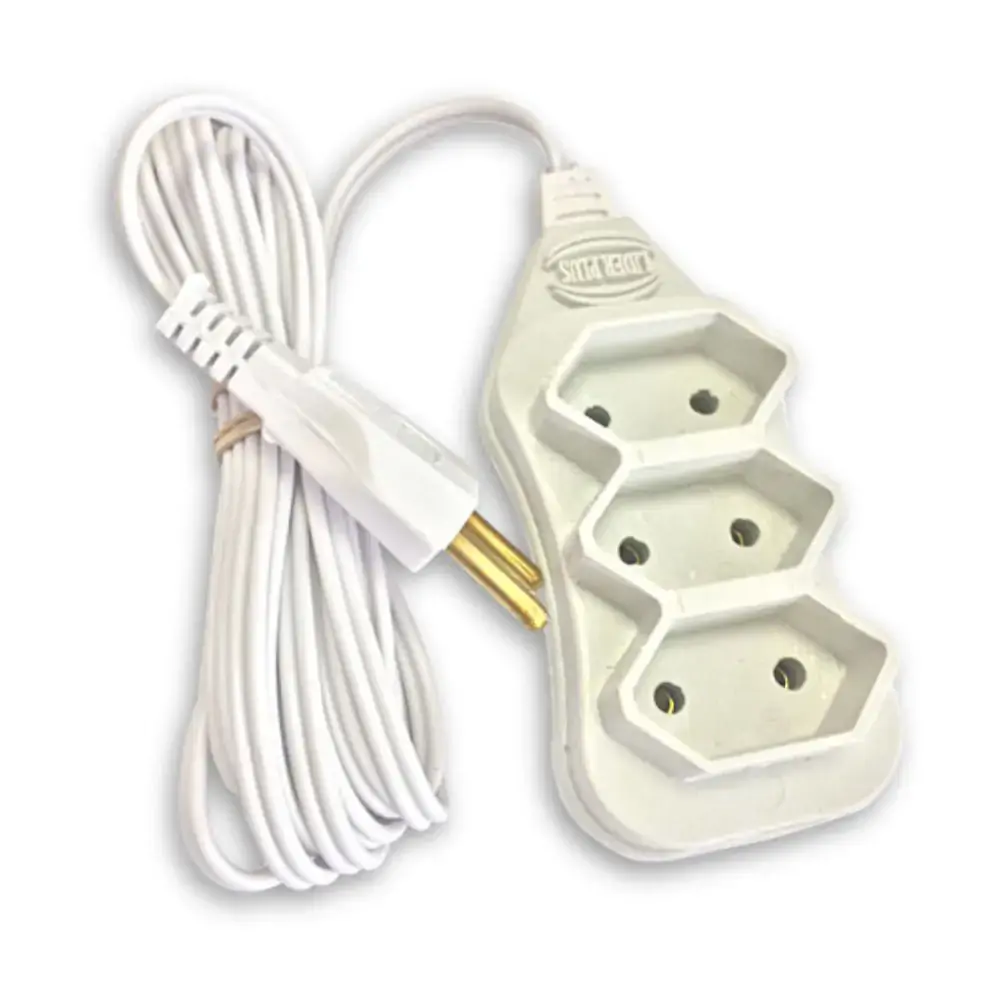 Cicley Extensao Tripla 3mts Cabo Pp Preta