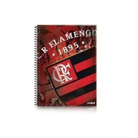 Universitário Espiral Dura Credeal Flamengo 15 Matérias 300 Folhas