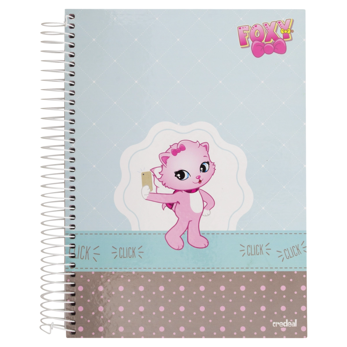 Caderno Capa Dura Espiral Credeal Foxy 200mm X 275mm 200 Folhas