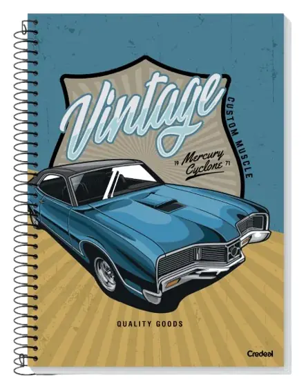 Caderno Univ Cd 1m 80fl Golden Years Credeal