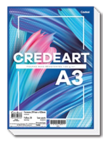 Cad. A3 Flex. Colado 20 Fls Credeart 180 Grs Credeal