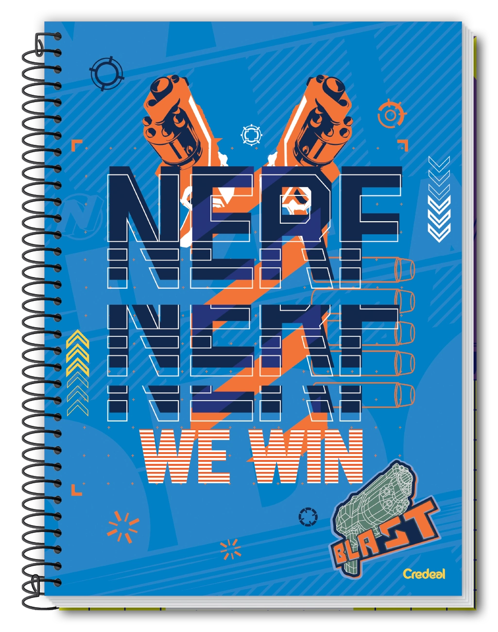 Caderno Esp Univ Cd 10m 160f Nerf 278895 Credeal