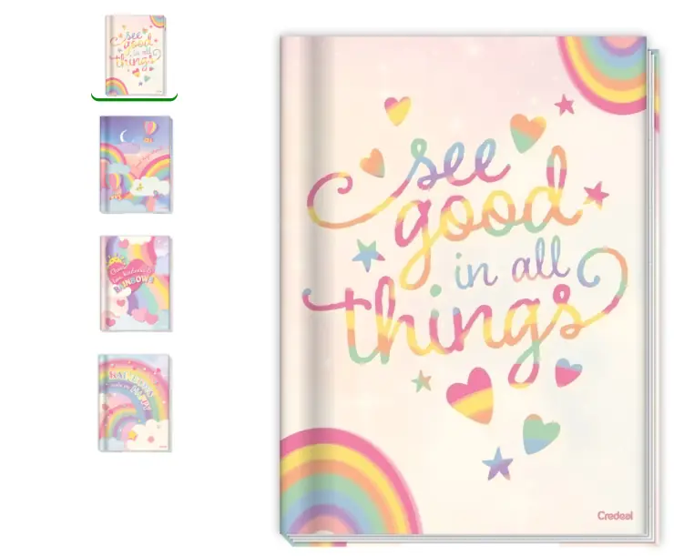 Caderno Brochura 80fls Arco Iris Ref.282182