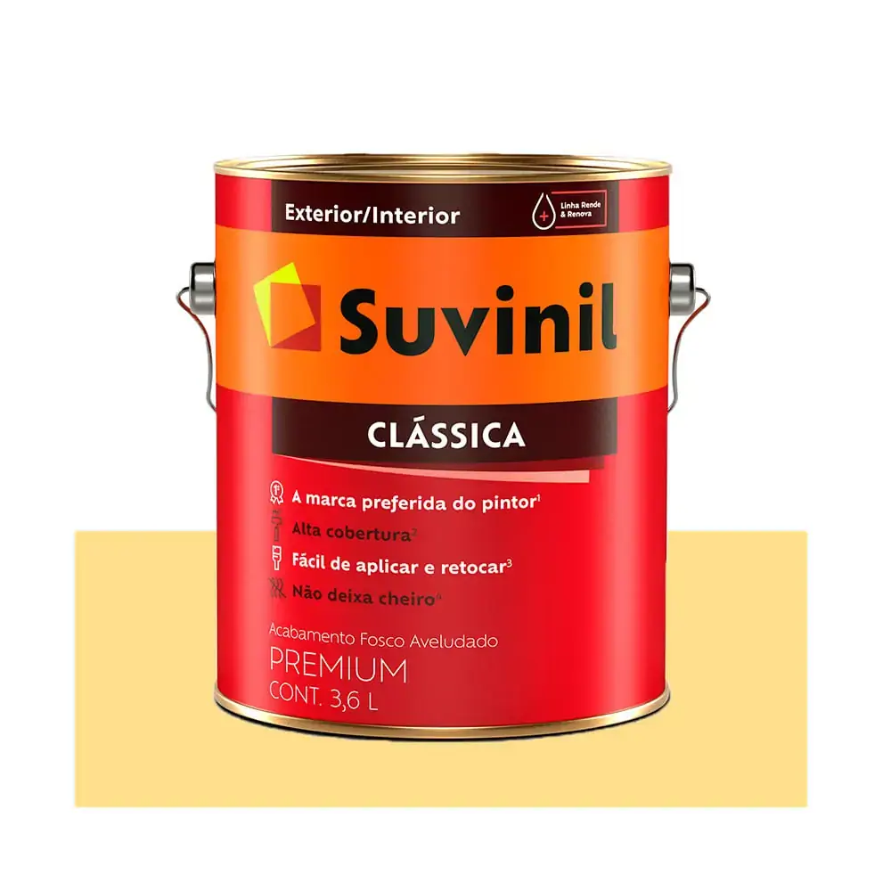 Suvinil Premium Amarelo Canario Fosco 3,6l Classica