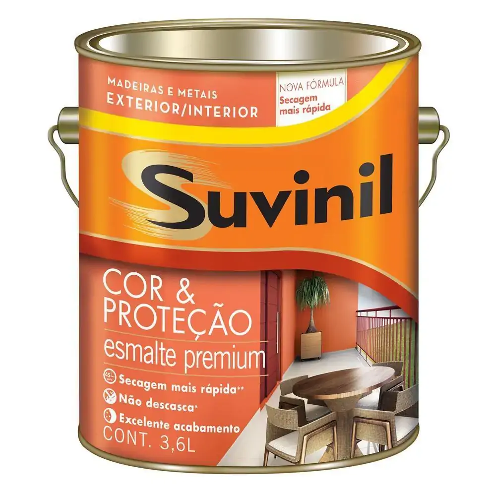 Tinta Esmalte Premium Acetinada Cor & Proteção 3,6 Litros - Branco