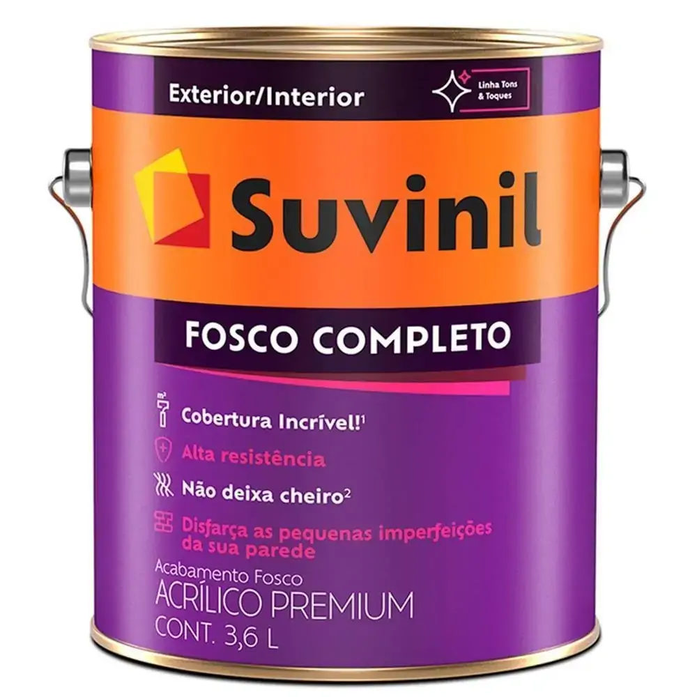 Tinta Acrílica Fosco Tomate Seco - Branco gelo