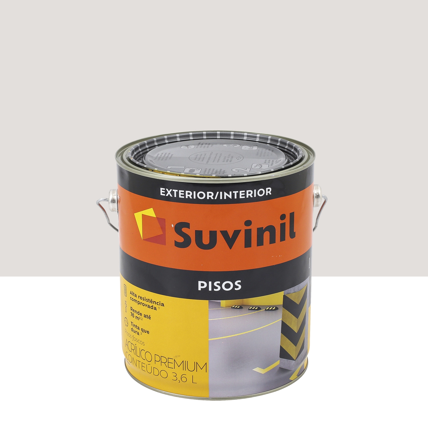 Tinta Acrílica Premium Fosca para Piso Branco 3,6 Litros