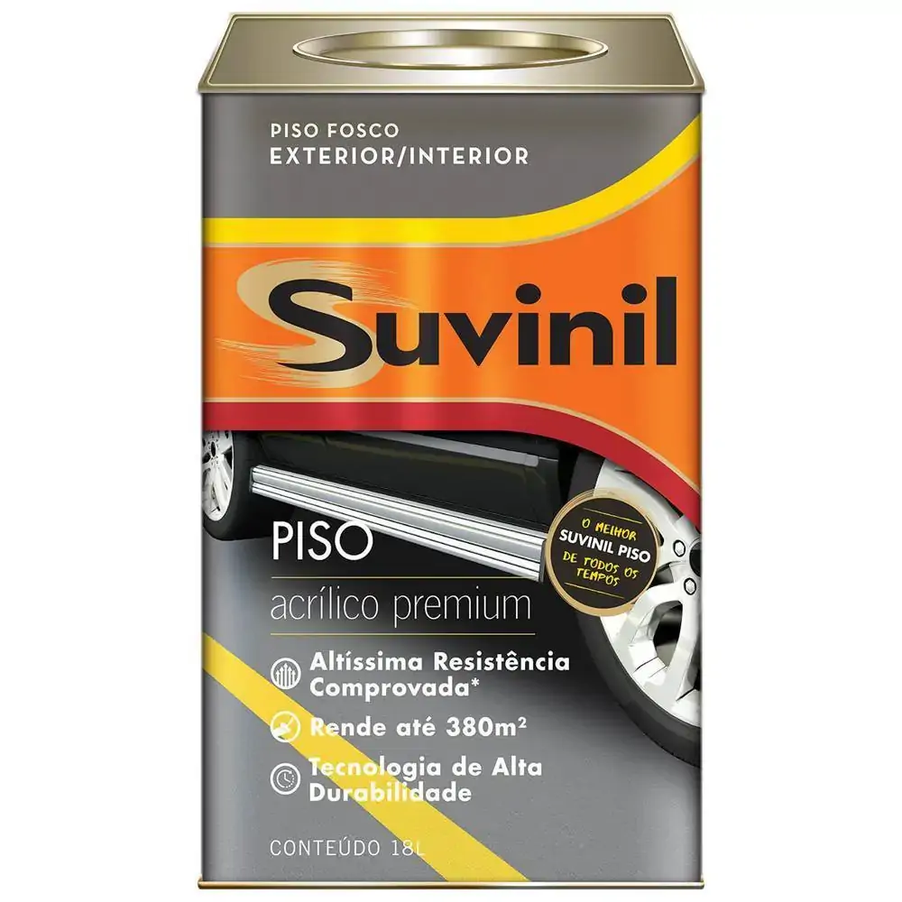 Tinta Acrílica Premium Fosca para Piso Amarelo 18 Litros