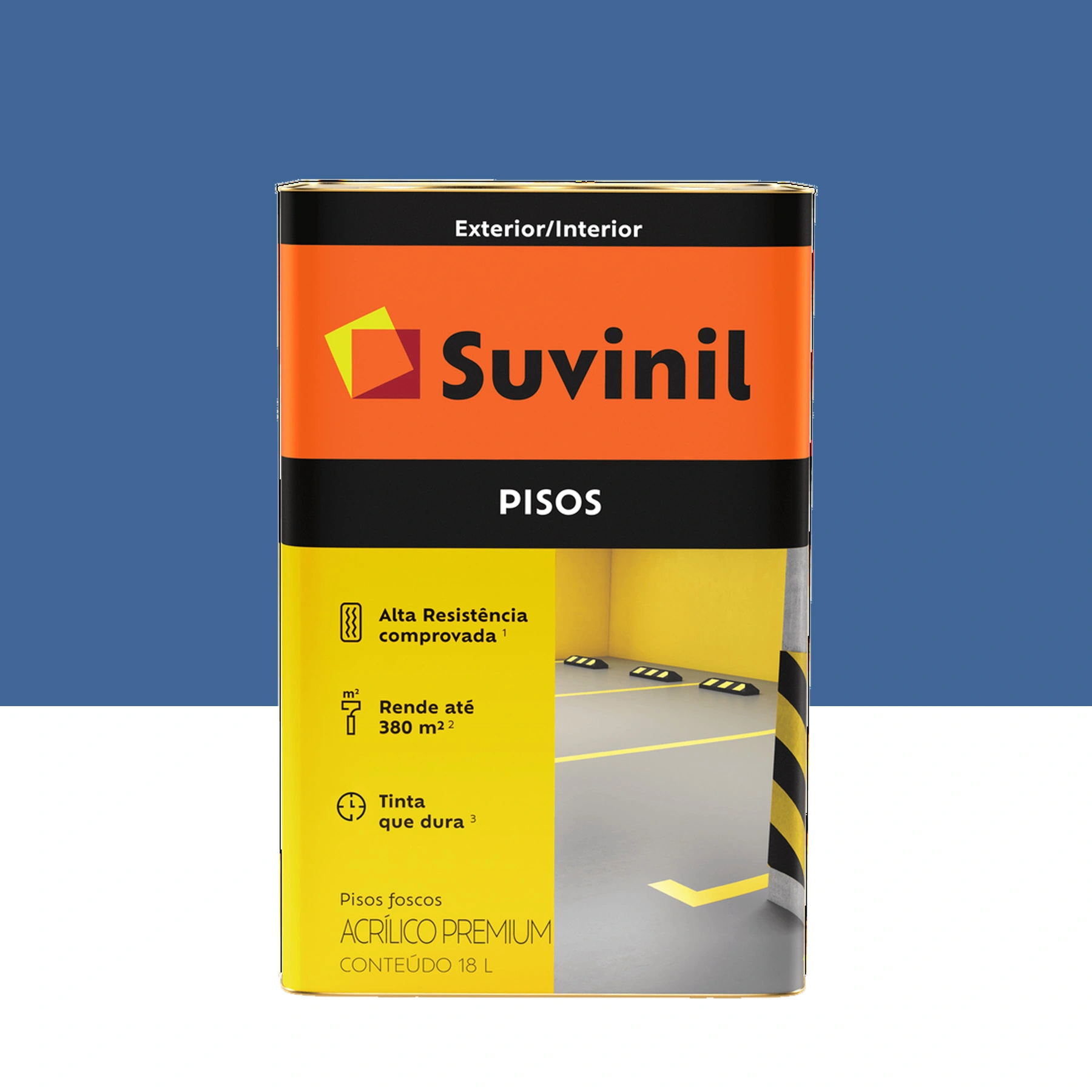 Tinta Acrílica Premium Fosca para Piso Azul 18 Litros