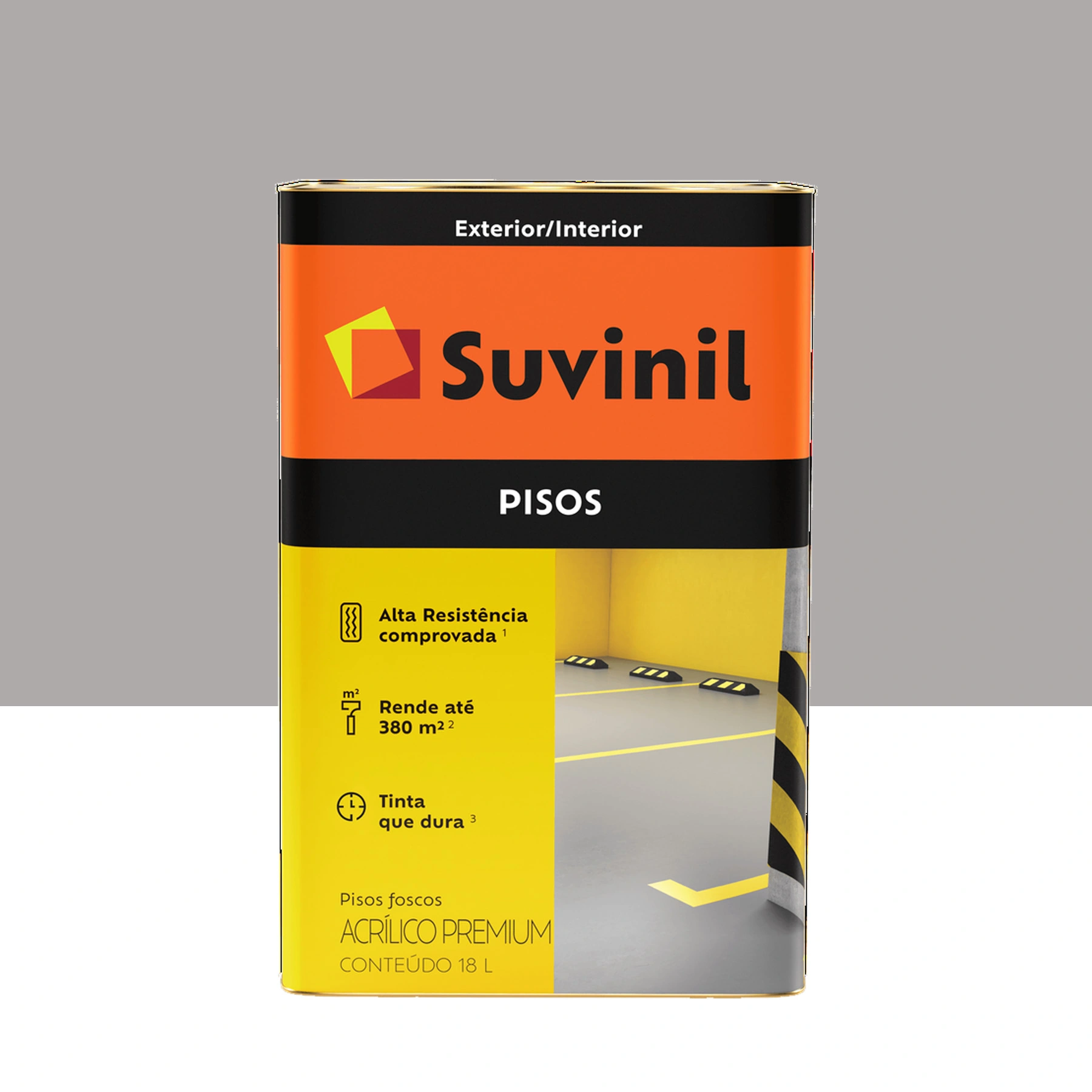 Tinta Acrílica para Piso 18 Litros - Cinza