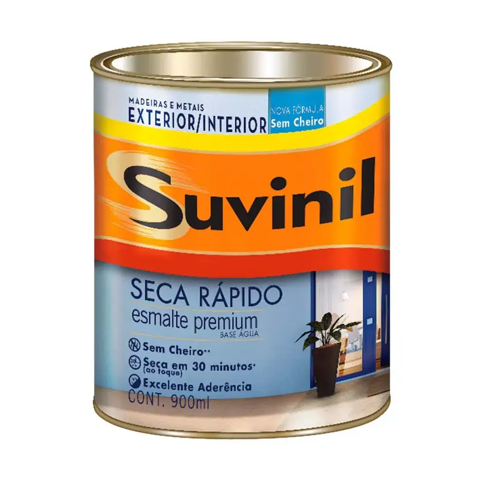 Esmalte Base Agua Brilhante Verm. 0,9l Suvinil