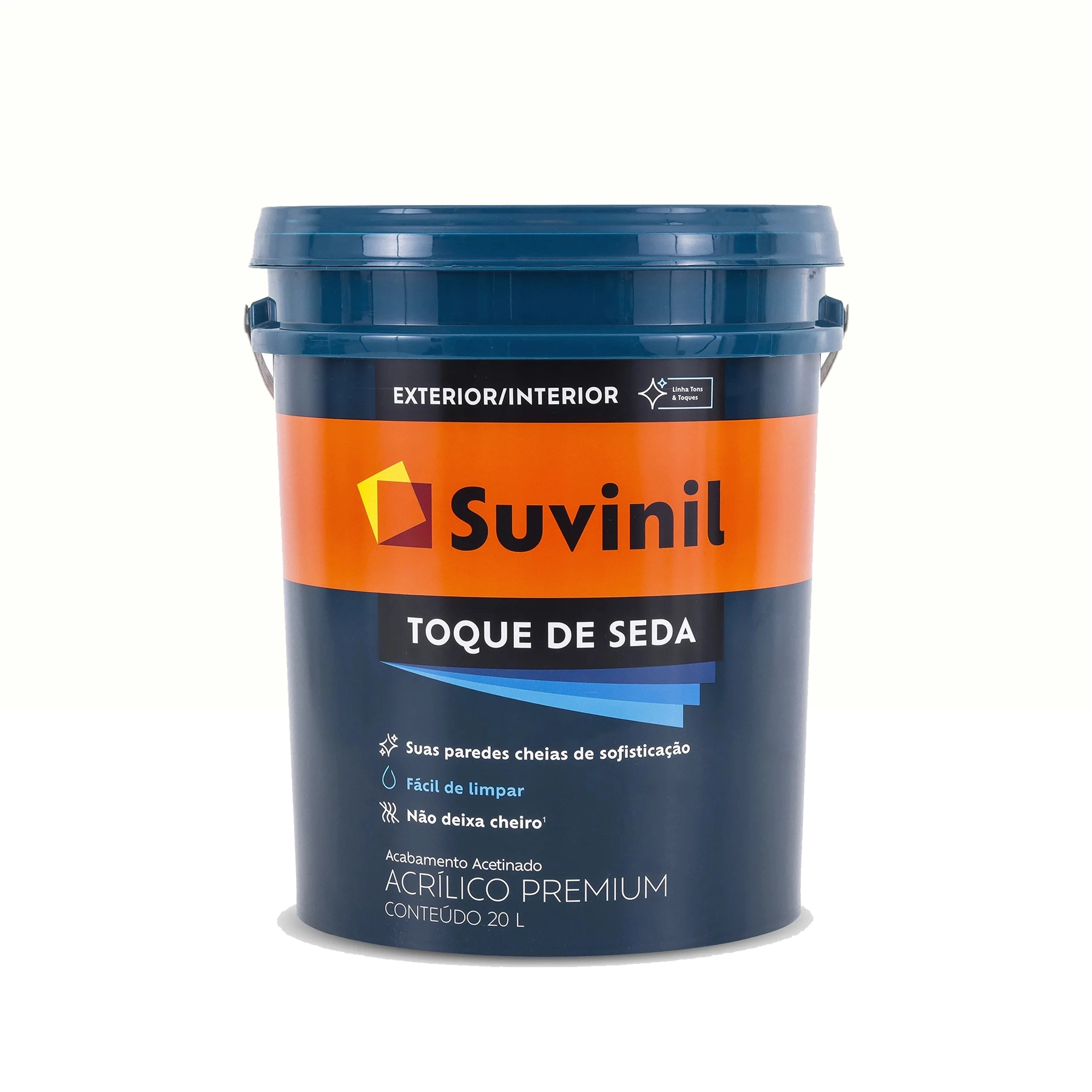 Tinta Acrílica Acetinada Toque de Seda Premium Interior e Exterior Branco Neve 20 L Suvinil