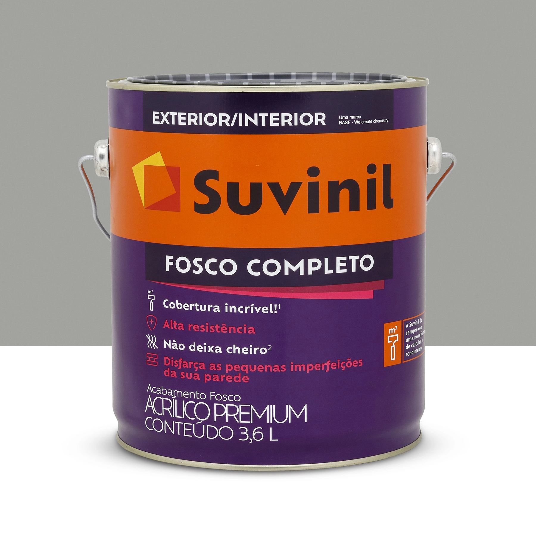 Tinta Acrílica Fosco Completo Premium Interior e Exterior Elefante 3,6 L Suvinil