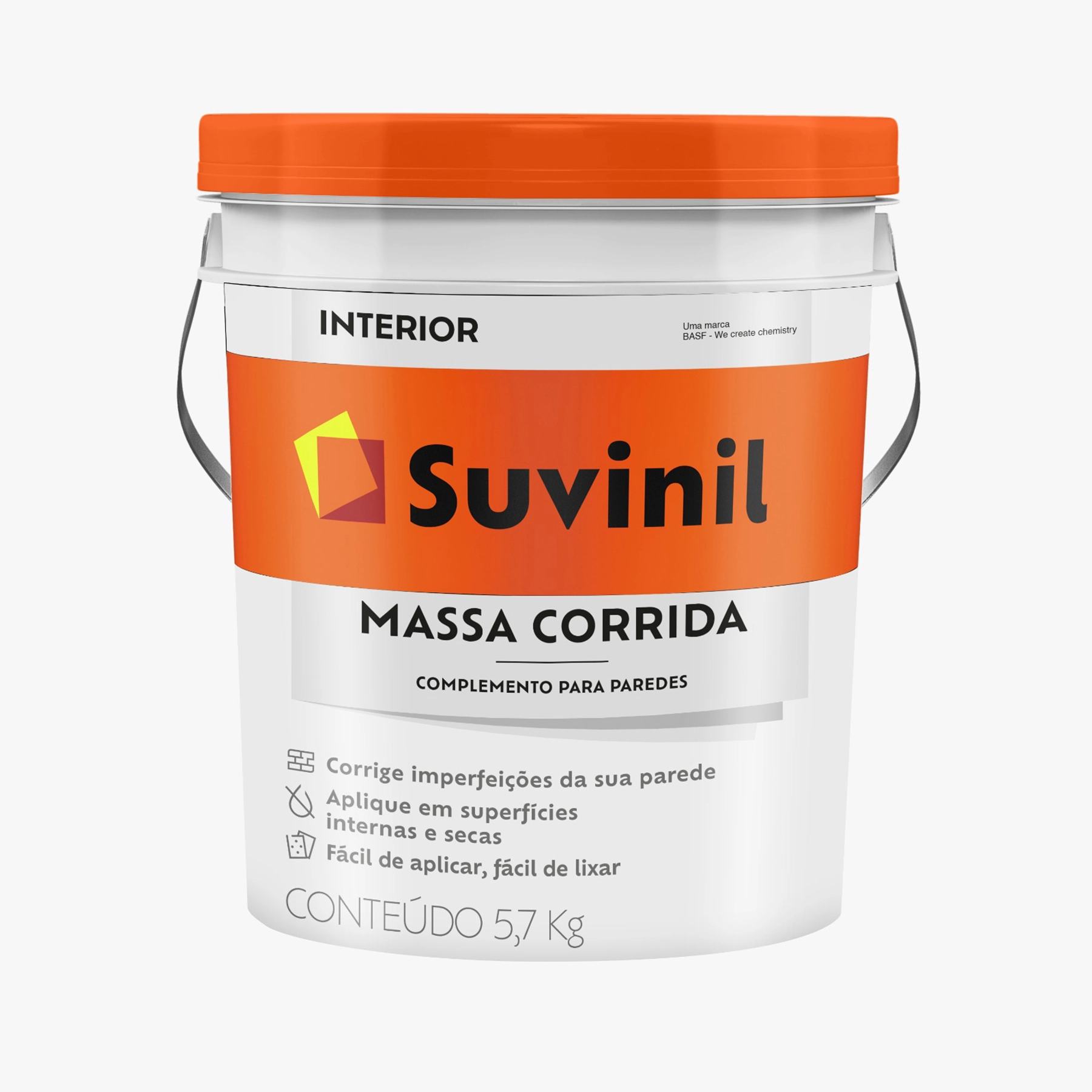 Massa Corrida Complemento para Paredes Branca 5,7Kg Suvinil