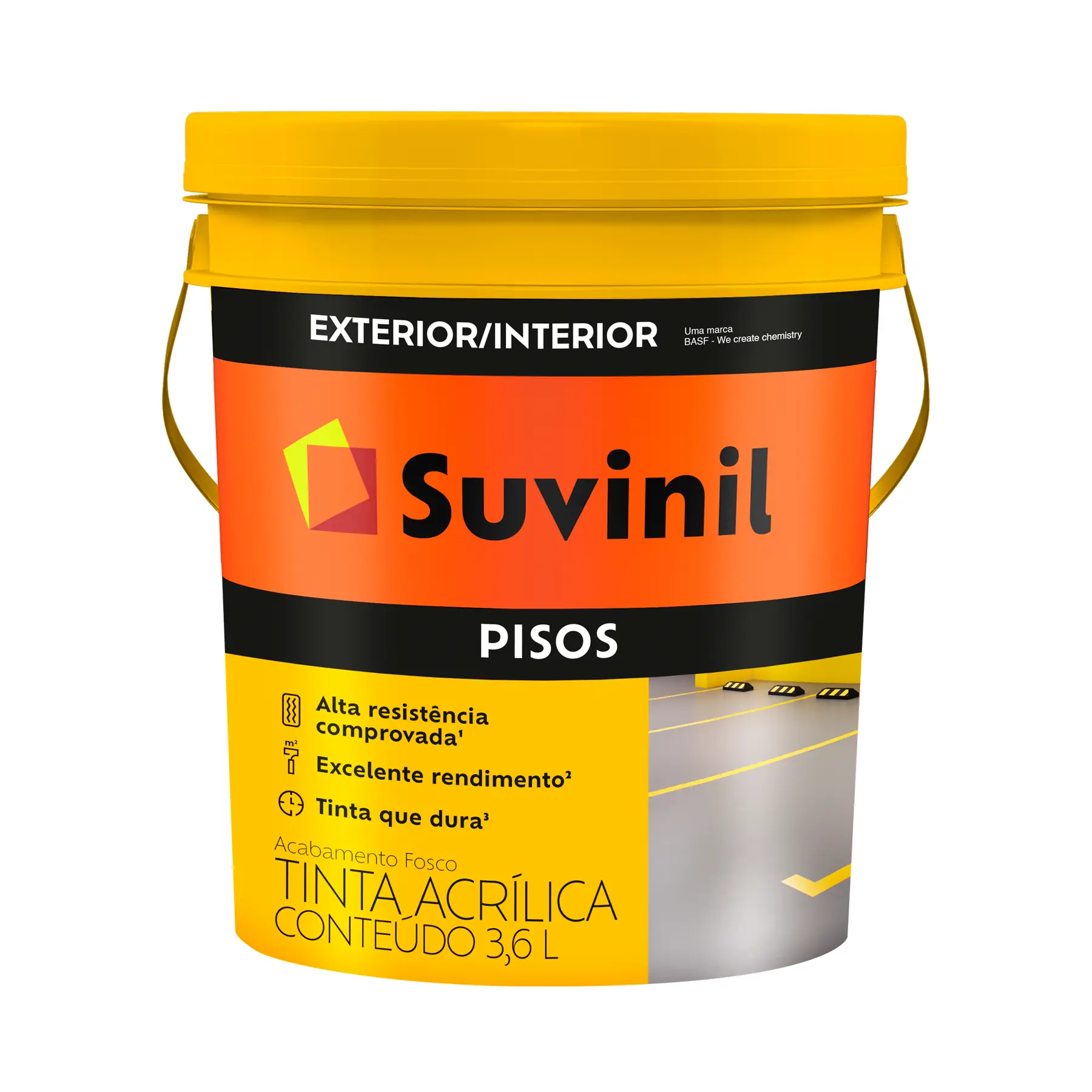 Tinta Acrílica Pisos Cinza 3,6 L Suvinil