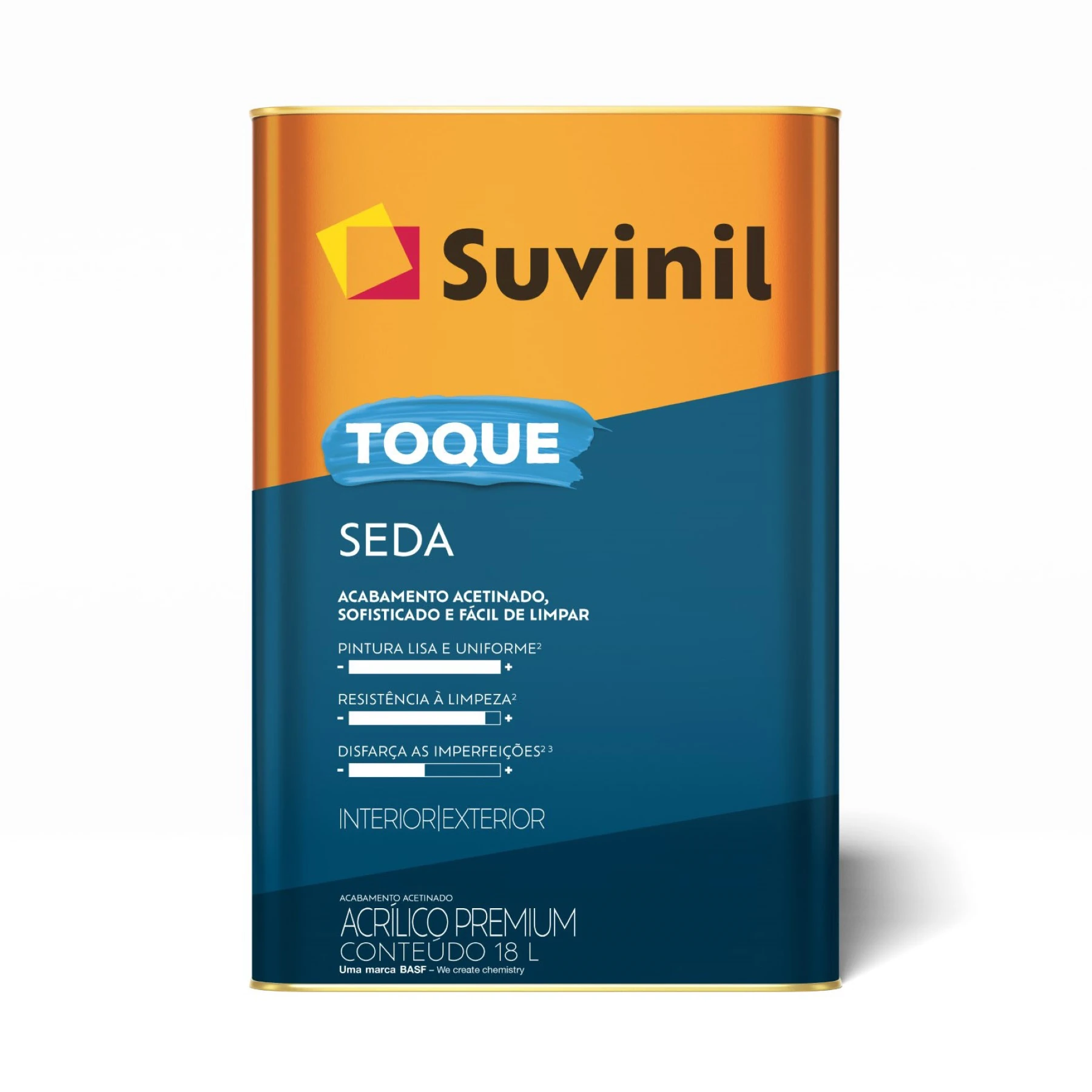 Tinta Acrílica Toque Premium Acetinado Interno e Externo Elefante 18L Suvinil