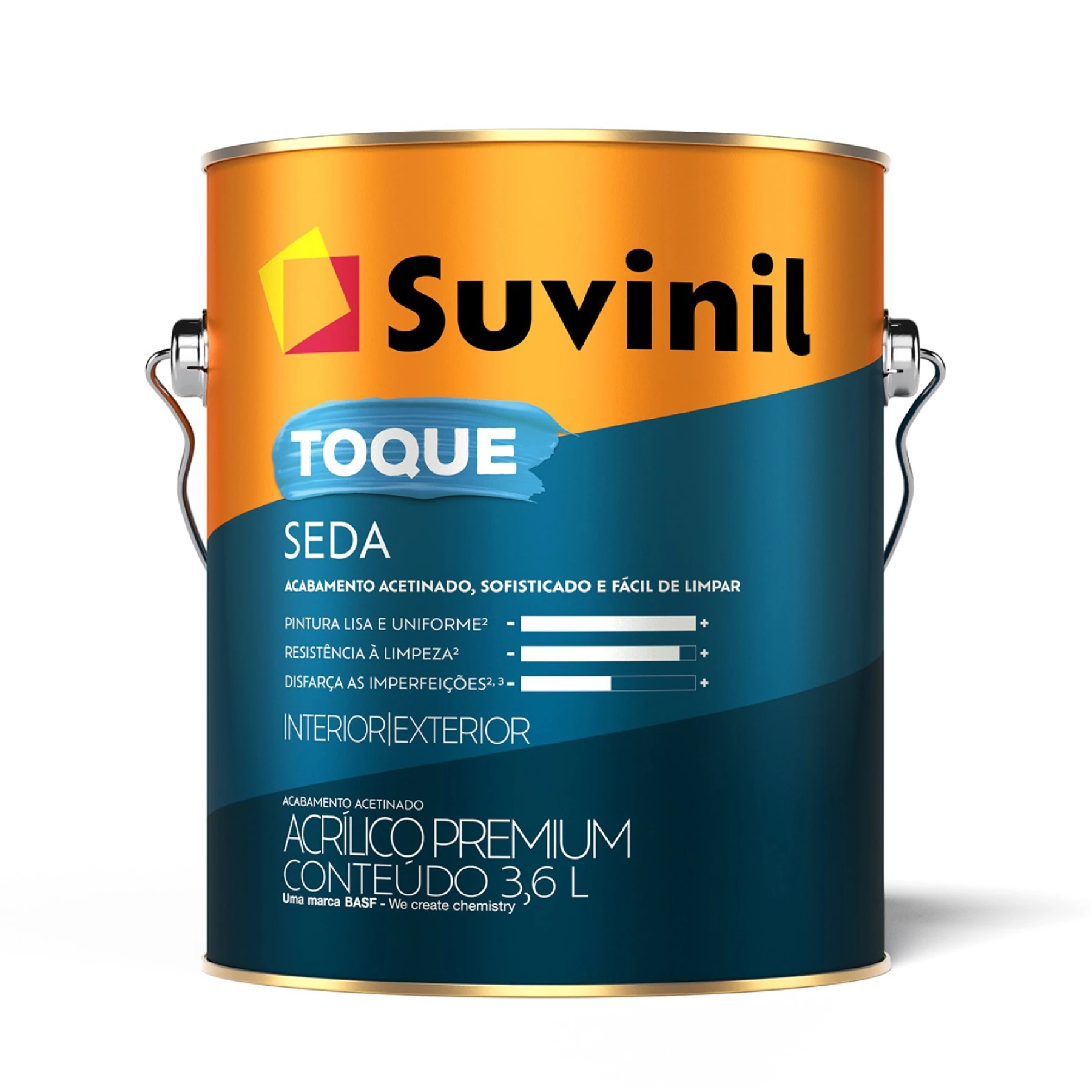Tinta Acrílica Toque Premium Acetinado Interno e Externo Algodão Egipcio 3,6L Suvinil