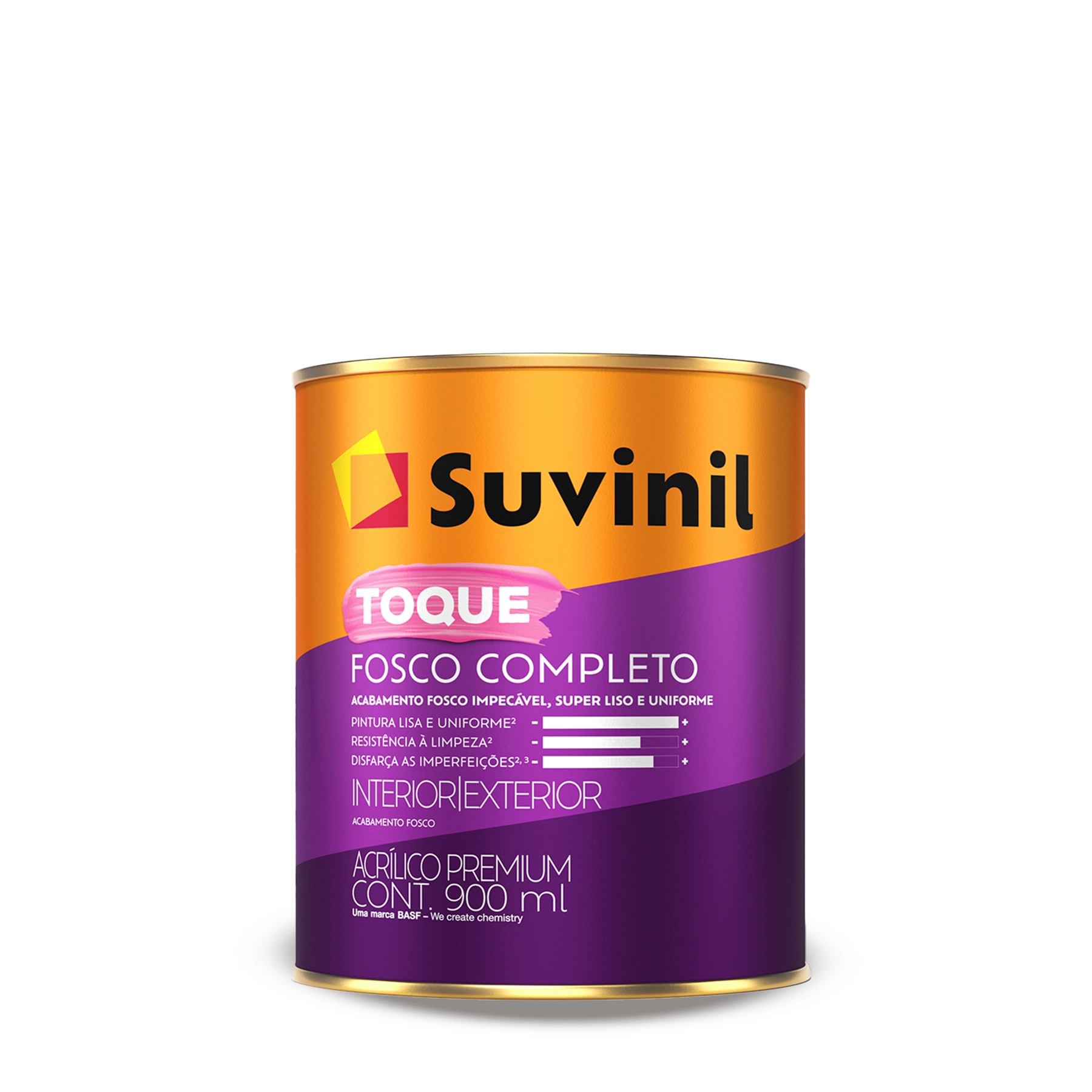 Tinta Fosco Acrílica Toque Premium Interno e Externo Branco Neve 0,9L Suvinil
