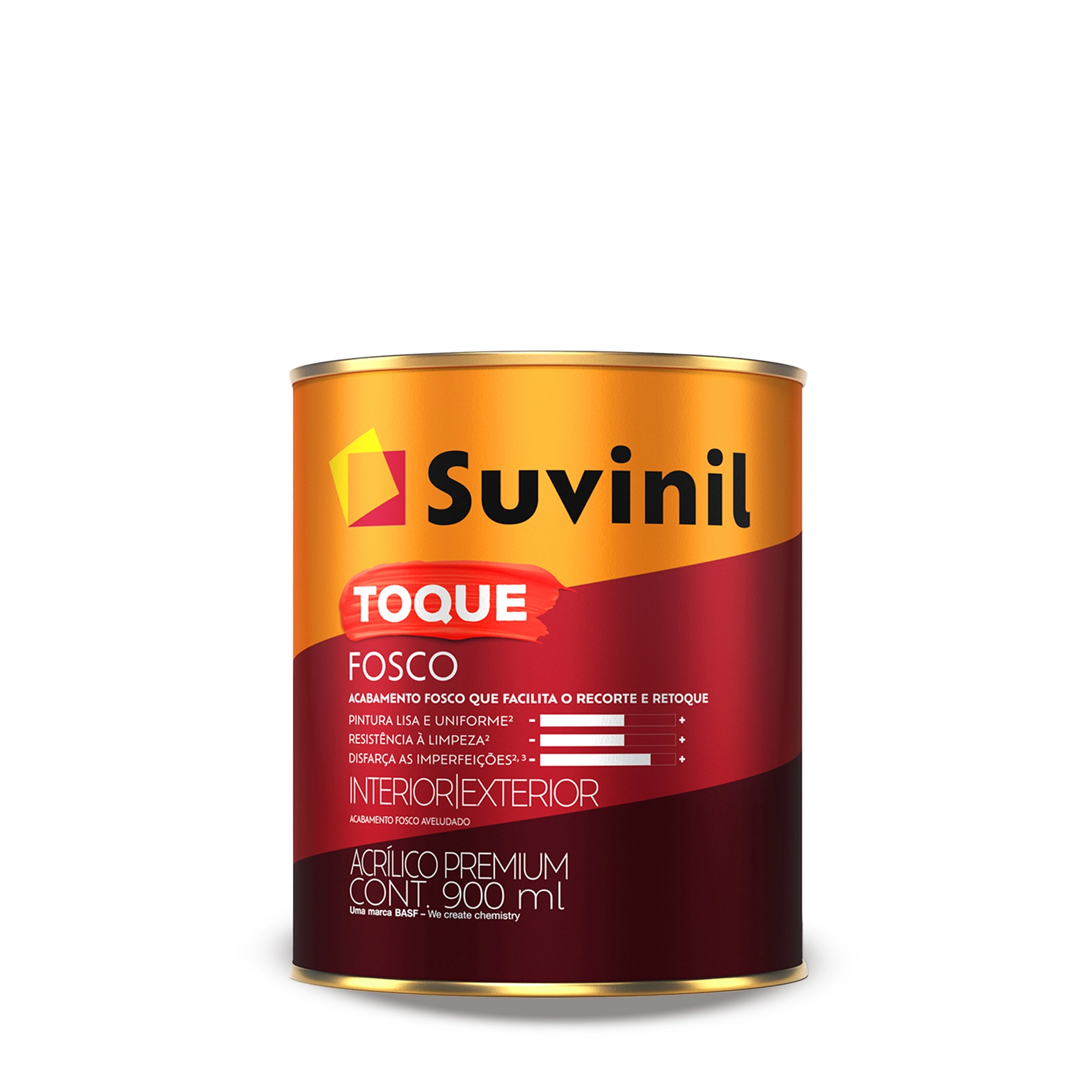 Tinta Fosco Acrílica Toque Premium Interno e Externo Branco Neve 0,9L Suvinil