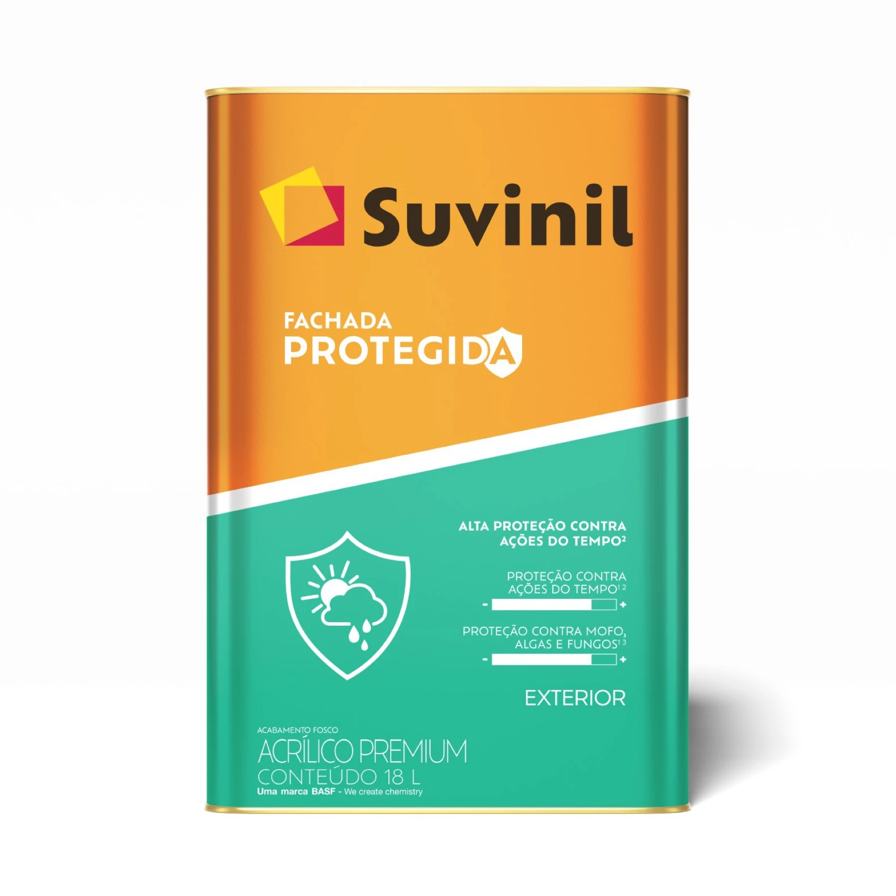 Tinta Acrílica Fachada Protegida Premium Fosco Externo Branco Neve 18L Suvinil