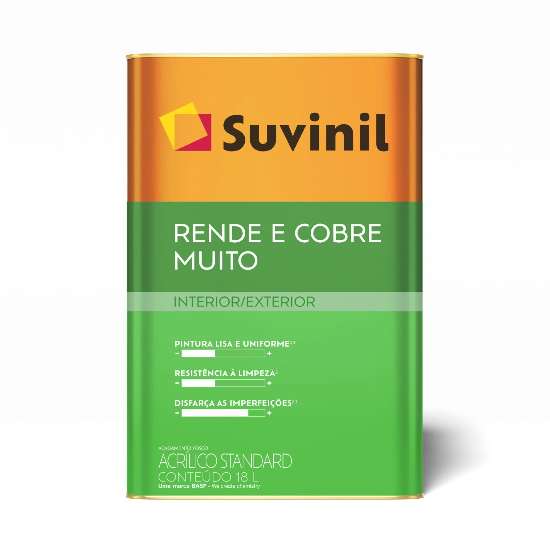 Tinta Acrílica Rende e Cobre Muito Standard Fosco Interno e Externo Allure 18L Suvinil